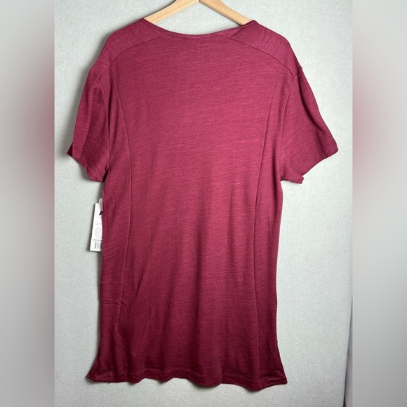Athletic Propulsion Labs APL The Perfect Wool Blended Tee in Burgundy Size XL - Picture 5 of 12